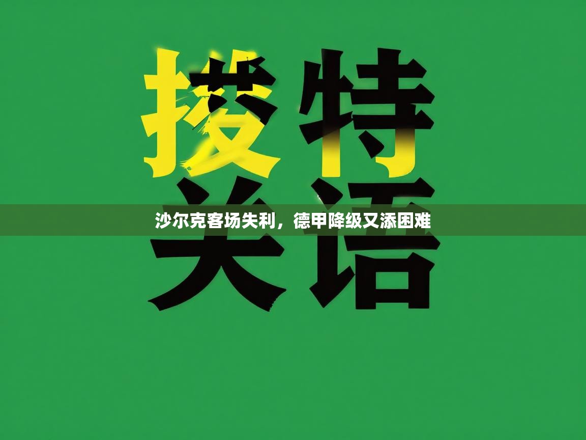 开云体育旧版下载地址-沙尔克客场失利，德甲降级又添困难  第1张