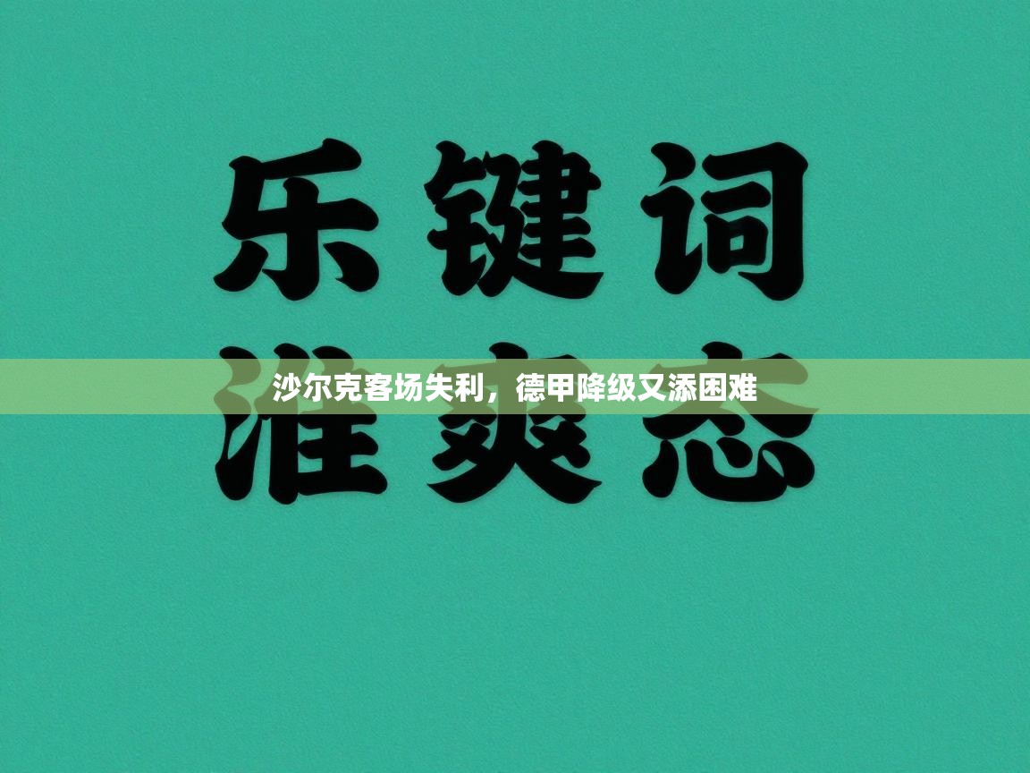 开云体育旧版下载地址-沙尔克客场失利，德甲降级又添困难  第3张